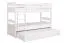 Stapelbed "Easy Premium Line" K21/h incl. onderschuifbed /extra ligplaats en 2 afdekplaten, afgeronde hoofd- en voeteneinden, massief wit beuken - ligvlak: 90 x 200 cm, deelbaar