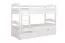 Stapelbed "Easy Premium Line" K21/h incl. onderschuifbed /extra ligplaats en 2 afdekplaten, afgeronde hoofd- en voeteneinden, massief wit beuken - ligvlak: 90 x 200 cm, deelbaar