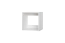 Hängeregal / Wandregal Milo 44, Farbe: Weiß, massiv - 37 x 37 x 25 cm (H x B x T)