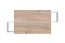 wandrek / hangplank Amanto 10, kleur: wit / essen - 58 x 120 x 20 cm (h x b x d)