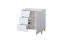 Kommode Amanto 7, Farbe: Weiß / Esche - Abmessungen: 91 x 90 x 40 cm (H x B x T)
