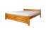 tienerbed / jeugdbed massief grenen, elzenhout kleur 77, incl. lattenbodem - afmeting 160 x 200 cm (b x l)