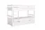 Stapelbed voor volwassenen "Easy Premium Line" K20/h incl. schuifbed /extra ligplaats en 2 afdekplaten, hoofd- en voeteneinde recht, massief beuken wit - 90 x 200 cm (b x l), deelbaar