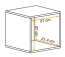 Möllen 05 vierkante wandkast, kleur: wit - Afmetingen: 30 x 30 x 25 cm (H x B x D), met push-to-open functie