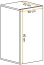 Modern wandmeubel Möllen 04, kleur: Eik Wotan - Afmetingen: 60 x 30 x 25 cm (H x B x D), met twee vakken