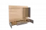 Woonwand / wandmeubel Benalmadena 03, kleur: Artisan eik / glanzend grijs - afmetingen: 150 x 180 x 38 cm (H x B x D)