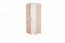 Draaideurkast / hoekkledingkast 20, kleur: beuken / wit - 236 x 86 x 86 cm (H x B x D)