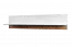 wandrek / hangplank Safotu 05, kleur: Wit hoogglans / walnoten - 32 x 140 x 22 cm (H x B x D)