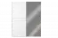 Schuifdeurkast / kledingkast Siumu 06, kleur: wit / wit hoogglans - 224 x 182 x 61 cm (H x B x D)