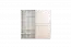 Schuifdeurkast / kledingkast Siumu 07, kleur: beige / beige hoogglans - 224 x 230 x 61 cm (h x b x d)