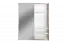 Schuifdeurkast / kledingkast Gataivai 04, kleur: Beige hoogglans / walnoten - 224 x 182 x 65 cm (H x B x D)