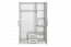 Draaideurkast / kledingkast Sidonia 01, kleur: eiken wit - 200 x 123 x 53 cm (H x B x D)