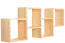 wandrek / hangplank massief grenen natuur Junco 288 - Afmetingen: 50 x 130 x 20 cm (H x B x D)