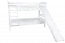 Wit stapelbed met glijbaan 90 x 200 cm, massief beukenhout wit gelakt, deelbaar in twee eenpersoonsbedden, "Easy Premium Line" K27/n