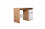 Jeugdkamer / tienerkamer - Bureau Alard 07, kleur: eiken / wit - Afmetingen: 80 x 120 x 52 cm (H x B x D)