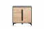 Ladenkast / sideboard  Amanto 7, kleur: zwart / Essen - afmetingen: 91 x 90 x 40 cm (h x b x d)