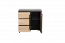 Ladenkast / sideboard  Amanto 7, kleur: zwart / Essen - afmetingen: 91 x 90 x 40 cm (h x b x d)