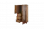 Vitrine Sardona 11, kleur: bruin eiken - 186 x 115 x 44 cm (h x b x d)