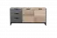Siteboard / dressoir Bassatine 04, kleur: rustiek eiken / grijs / zwart - 79 x 161 x 40 cm (H x B x D)