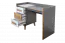 Caranx 8 bureau, kleur: wit / eiken / antraciet - Afmetingen: 85 x 120 x 55 cm (H x B x D)