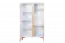 Vitrine kast Amanto 5, kleur: wit / Essen - Afmetingen: 151 x 90 x 40 cm (H x B x D)