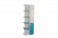 Jeugdkamer / tienerkamer - Kast Aalst 19, kleur: eiken / wit / blauw - Afmetingen: 190 x 60 x 40 cm (H x B x D)