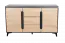 sideboard kast /dressoir Amanto 6, kleur: zwart / Essen - Afmetingen: 91 x 150 x 40 cm (h x b x d)