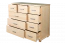 dressoir / sideboard kast massief grenen natuur Columba 20 - Afmetingen: 101 x 121 x 50 cm (H x B x D)