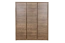 Draaideurkast/kast Selun 18, kleur: eiken donkerbruin - 197 x 166 x 53 cm (h x b x d)