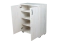 kabinet / ladekast Camprodon 11, kleur: eiken wit - 95 x 75 x 37 cm (h x b x d)