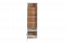 Vitrine "Tinlot" 02, deurscharnier links, wit / kleur walnoot - afmetingen: 193 x 55 x 40 cm (H x B x D)
