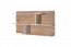 Tienerkamer / jongerenkamer - wandrek / hangplank  Alard 12, kleur: eiken / wit - afmetingen: 60 x 110 x 20 cm (h x b x d)