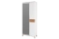 Draaideurkast / kledingkast Faleasiu 01, kleur: wit / walnoten - Afmetingen: 192 x 76 x 35 cm (H x B x D)