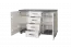 Jeugdkamer / tienerkamer - dressoir / ladekast Hermann 06, kleur: wit gebleekt / grijs, deels massief - 91 x 140 x 40 cm (h x b x d)