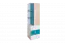 kinderkamer / tienerkamer - Kast Aalst 21, kleur: eiken / wit / blauw - Afmetingen: 160 x 45 x 40 cm (H x B x D)