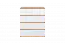 Jeugdkamer / tienerkamer - dressoir / ladekast Alard 05, kleur: eiken / wit - Afmetingen: 94 x 80 x 40 cm (H x B x D)