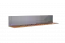 Hangplank / wandrek Selun 08, kleur: eiken donkerbruin / grijs - 20 x 130 x 19 cm (h x b x d)