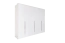 draaideurkast / kleerkast met lijsten Siumu 25 , kleur: Wit / Wit hoogglans - 226 x 277 x 60 cm (H x B x D)