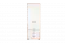 Draaideurkast / kledingkast 18, kleur: beuken / wit - 236 x 84 x 56 cm (h x b x d)