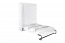 Verticaal opklapbed / opklapbaar bed Namsan 03, kleur: mat wit / zwart mat - ligvlak: 140 x 200 cm (B x L)