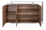 Siteboard kast / dressoir Gafsa 02, kleur: wit / eik - 94 x 155 x 30/44 (H x B x D)