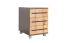 ladeblok / rolcontainer Burgos 10, kleur: eik / grijs - afmetingen: 57 x 40 x 52 cm (H x B x D)