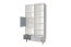 Jeugdkamer / tienerkamer - open kast Syrina 15, kleur: wit / grijs / blauw - afmetingen: 202 x 105 x 45 cm (h x b x d)
