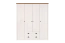 Draaideurkast / kledingkast Segnas 16, kleur: wit grenen / eiken bruin - 198 x 171 x 53 cm (h x b x d)