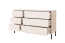Commode met zes laden Zaghouan 03, kleur: Beige - Afmetingen: 81,5 x 137 x 39,5 cm (H x B x D)