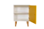 Jeugdkamer / tienerkamer - Nachtkastje Syrina 14, kleur: wit / geel - Afmetingen: 72 x 54 x 45 cm (H x B x D)