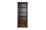 Open kast Massief grenen massief hout walnoot kleur Buteo 03- Afmetingen 195 x 80 x 40 cm (H x B x D)