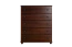 Ladekast massief grenen massief hout walnoot kleur 139 - Afmetingen: 123 x 100 x 42 cm (H x B x D)