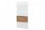 Garderobe / kapstok Manase 12, kleur: eiken bruin / wit hoogglans - 126 x 59 x 22 cm (h x b x d)