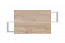 wandrek / hangplank Amanto 10, kleur: wit / essen - 58 x 120 x 20 cm (h x b x d)